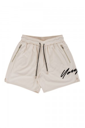 Beige Young LA 115 Signature Shorts NZ | 6201749-TP
