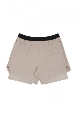 Beige Young LA 129 Trilogy Compression Shorts NZ | 2758309-JH