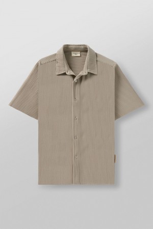 Beige Young LA 448 - Pleated Festival Shirts NZ | 3476105-QS