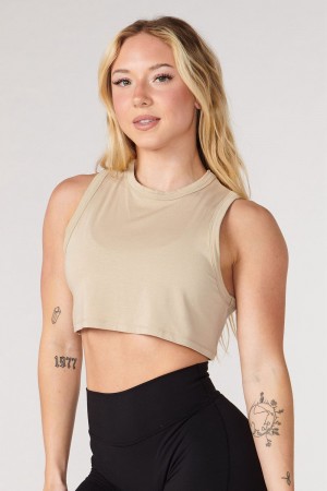 Beige Young LA W321 Cloud Modal Tank NZ | 4815970-FW