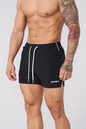 Black Young LA 1021 - Leg Day Shorts NZ | 7814539-HV
