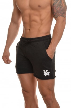 Black Young LA 102 Bodybuilding French Terry Shorts NZ | 4169837-HV