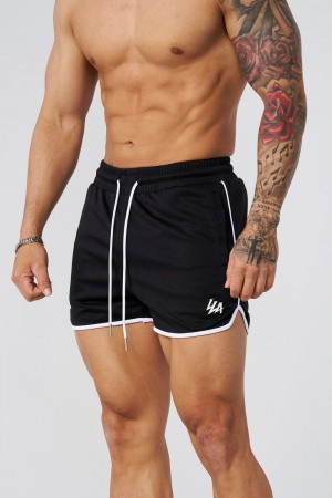 Black Young LA 1037 - Mesh Bodybuilding Shorts NZ | 9571683-VW