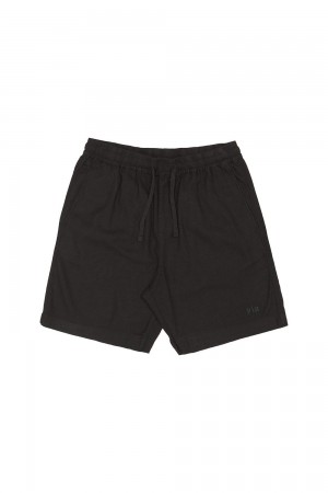Black Young LA 147 - Simply Linen Shorts NZ | 7426138-BL