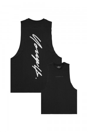 Black Young LA 323 Autograph Delt Tanks NZ | 3890614-UO