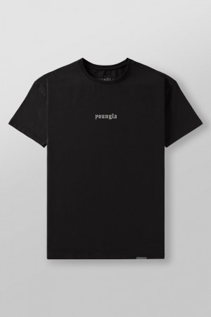 Black Young LA 4059 - Fitted Metal Tee NZ | 4798231-ID