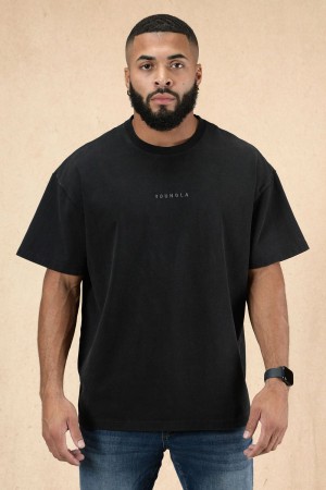Black Young LA 420 Essential Oversized Tee NZ | 8431256-QR