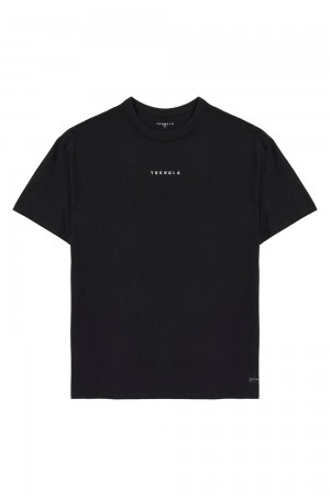 Black Young LA 472 - Mellow Logo Tees NZ | 7608491-SR