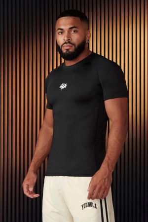 Black Young LA 474 - Speed Compression Tees NZ | 4693782-FJ