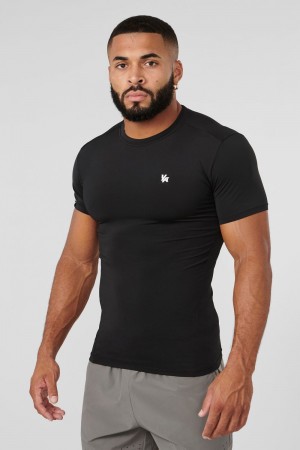 Black Young LA 476 - Stealth Compression Tees NZ | 4759623-HR
