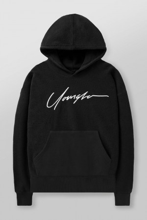 Black Young LA 524 - Reverse Terry Hoodies NZ | 3749280-YP