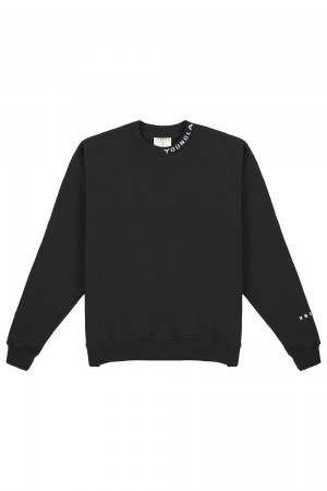 Black Young LA 557 Trademark Crewnecks NZ | 1390784-RV