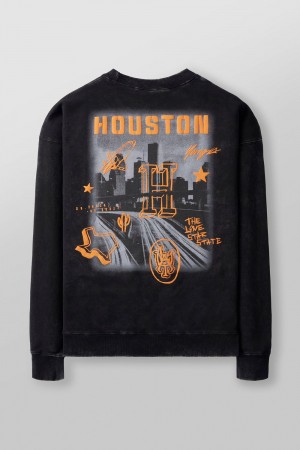 Black Young LA 565 - Us Tour Crewnecks NZ | 0456328-GN