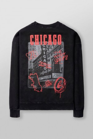 Black Young LA 565 - Us Tour Crewnecks NZ | 3621097-WD