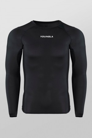 Black Young LA 830 - Flexfit Compression Longsleeves NZ | 7569203-TY