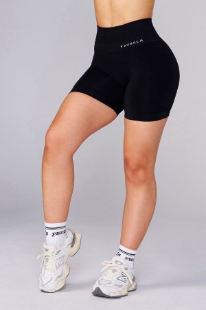 Black Young LA W120 - Seamless Core Shorts Spring 24' NZ | 6549710-EB