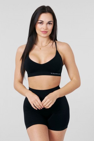 Black Young LA W327 - Core Seamless Sports Bra NZ | 1683709-HE