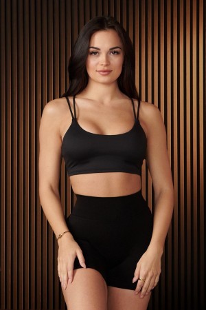 Black Young LA W337 - Curve Essential Sports Bra NZ | 6830427-YV