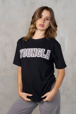 Black Young LA W422 Varsity Pump Tees NZ | 8762045-UE