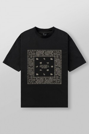 Black Young LA W448 Bandana Tee NZ | 7850419-WU