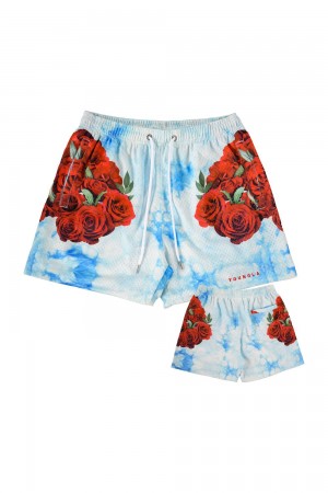 Blue Red Young LA 141 The Block Party Shorts NZ | 5947082-UG