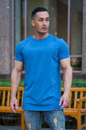 Blue Young LA 411 Perfect Tee - Straight Bottom NZ | 1574320-YI