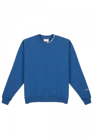 Blue Young LA 557 Trademark Crewnecks NZ | 2608537-SH