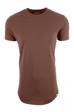 Brown Young LA 402 Perfect Tee - Scallop Bottom NZ | 1093845-IJ