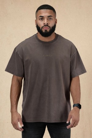 Brown Young LA 420 Essential Oversized Tee NZ | 5632981-ZR