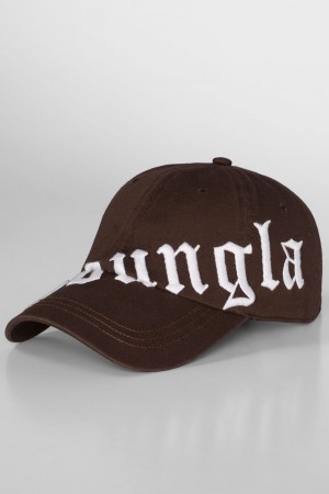 Brown Young LA 9005 - Tilted Logo Dad Hat NZ | 8346251-YM