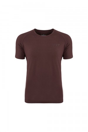Burgundy Young LA 422 Fitted Delt Tee NZ | 6529083-DM