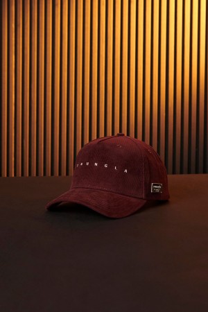 Burgundy Young LA 925 - Corduroy Hats NZ | 7853240-FY