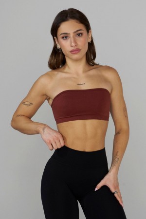 Burgundy Young LA W333 Seamless Curve Bandeau NZ | 1056827-VA