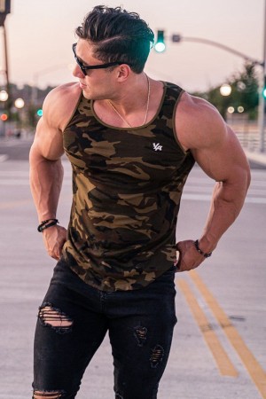 Camo Young LA 314 Scoop Bottom Ribbed Tank NZ | 1736590-NP