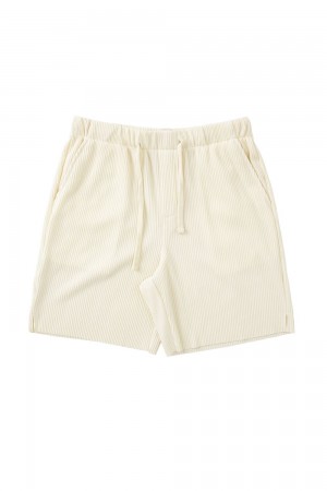 Cream Young LA 148 Pleated Festival Shorts NZ | 4261375-TD