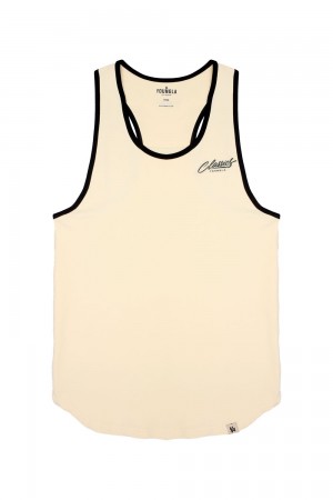 Cream Young LA 324 Classics Stringer Tank NZ | 1382746-SI