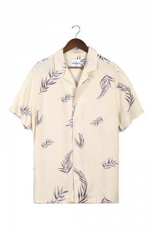 Cream Young LA 445 Cabo Vibez Shirts Printed NZ | 2795681-CB