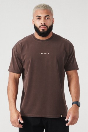 Dark Brown Young LA 401 Essential Jacked Tees NZ | 2491563-UG