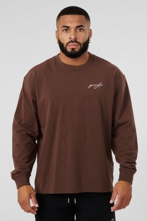 Dark Brown Young LA 805 Essential Longsleeves NZ | 3794180-XE