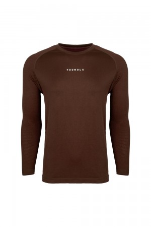 Dark Brown Young LA 823 New Gen Compression Longsleeves NZ | 3812609-HY