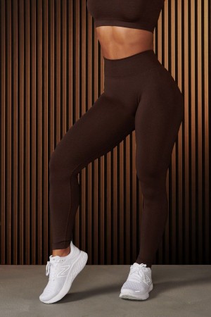 Dark Brown Young LA W233 - Curve Seamless Legging NZ | 1243987-OU