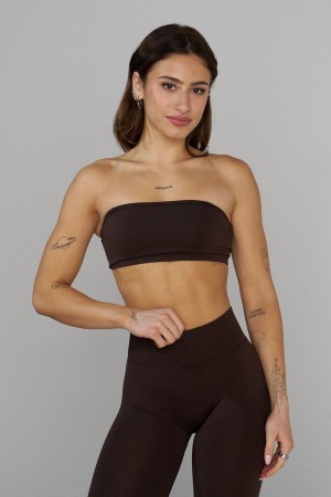 Dark Brown Young LA W333 Seamless Curve Bandeau NZ | 8605149-OJ