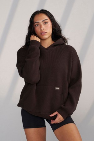 Dark Brown Young LA W514 - Bella Sweater Hoodie NZ | 1208967-OF