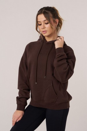 Dark Brown Young LA W518 - Minimal Hoodie NZ | 0763245-SD