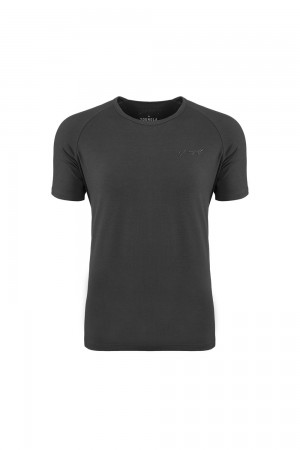Dark Grey Young LA 422 Fitted Delt Tee NZ | 5216780-JX