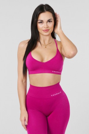 Fuchsia Young LA W327 - Core Seamless Sports Bra NZ | 7380642-OV
