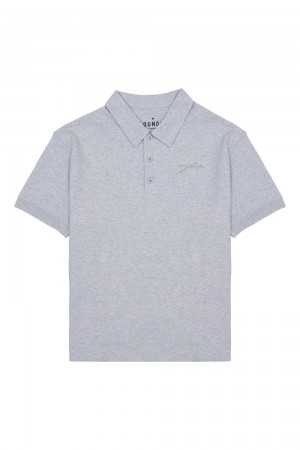 Grey Young LA 412 Jacked Polo Tees NZ | 8516473-RE
