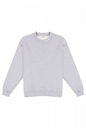Grey Young LA 557 Trademark Crewnecks NZ | 5714093-UE