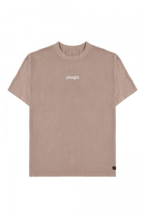 Khaki Young LA 471 Chrome Tees NZ | 2516734-ZB