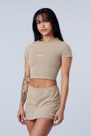 Khaki Young LA W442 - Love Sets - Baby Tee NZ | 5634017-WA